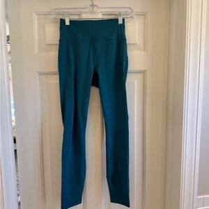 Lululemon leggings size 4- Teal High-Waisted